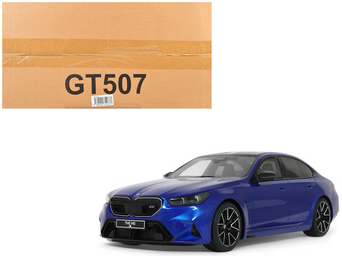 2024 BMW M5 (G90) Marina Bay Blue Metallic with Black Top 1/18 Model Car by GT Spirit LuxuryLifeWay Online Store