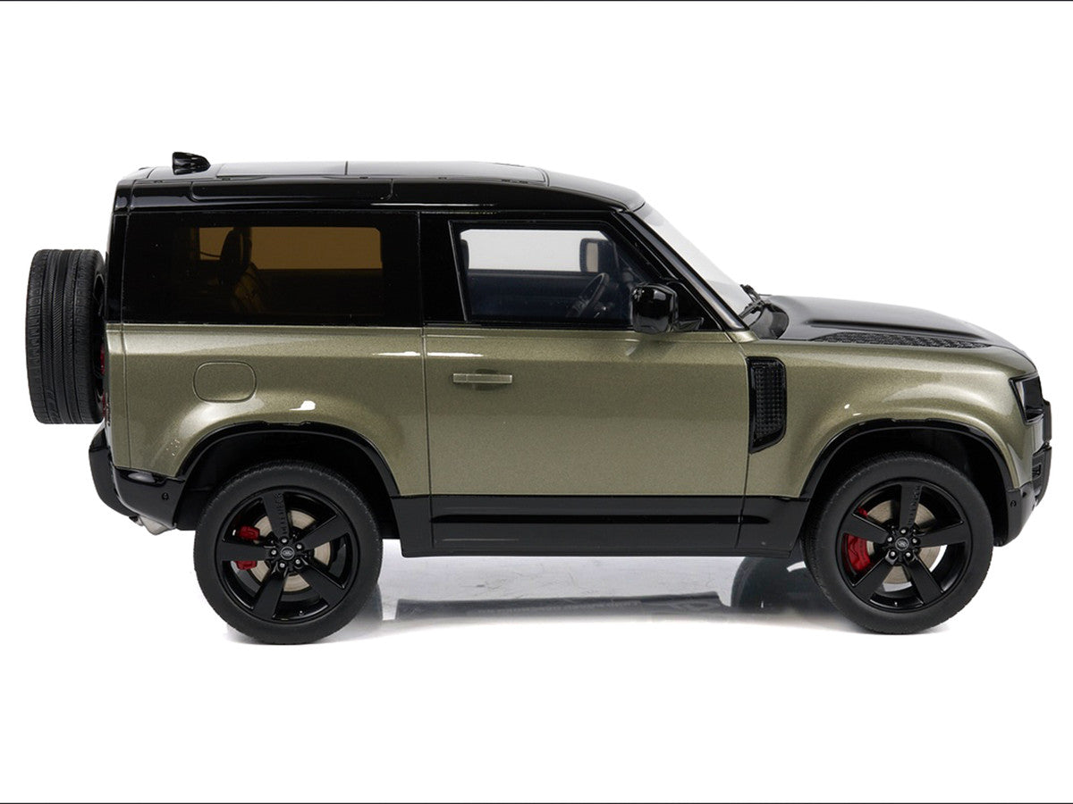 2021 Land Rover Defender 90 P400 X-Dynamic HSE Pangea Green Metallic 1/18 Model Car by GT Spirit LuxuryLifeWay Online Store