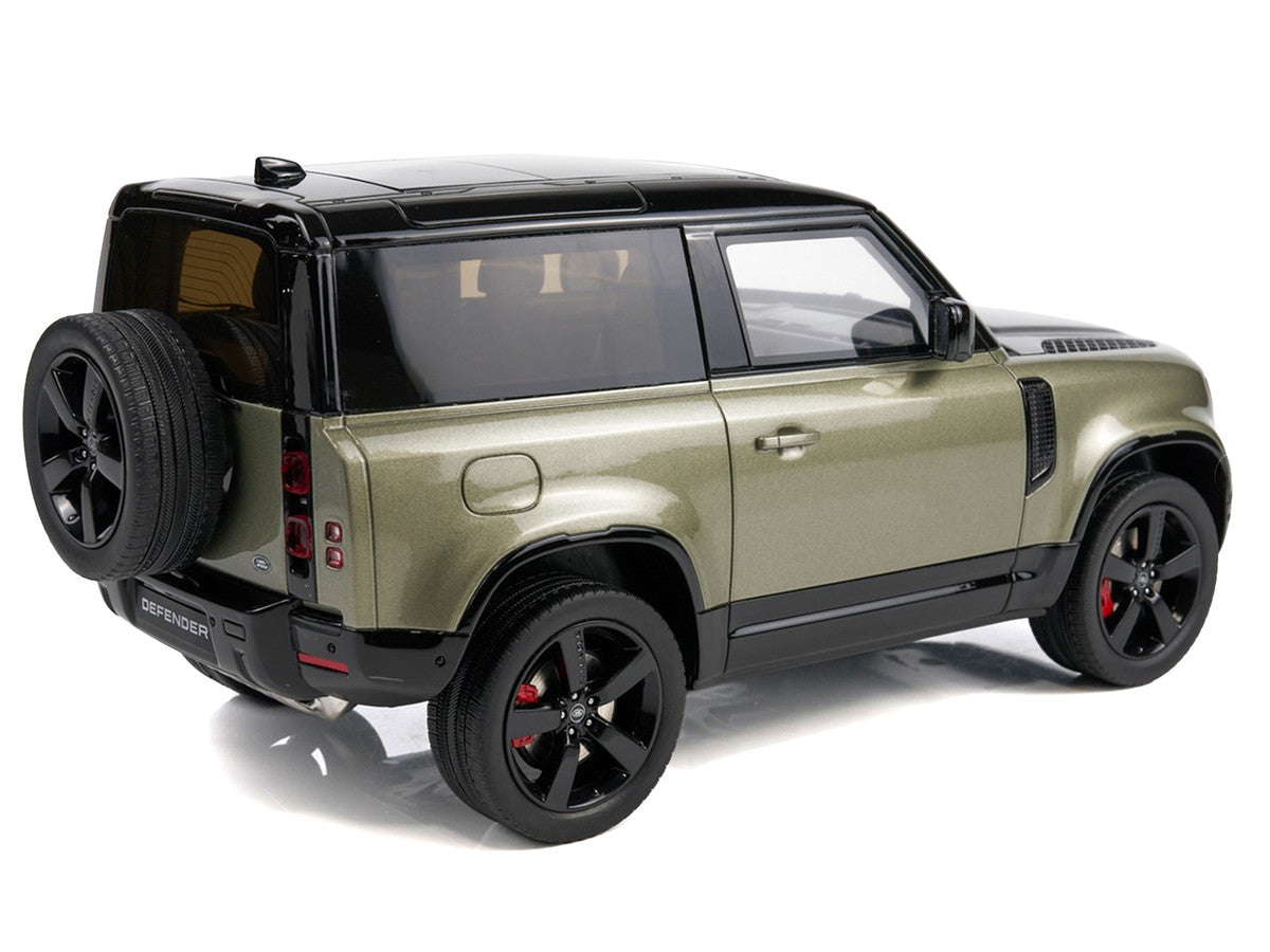 2021 Land Rover Defender 90 P400 X-Dynamic HSE Pangea Green Metallic 1/18 Model Car by GT Spirit LuxuryLifeWay Online Store