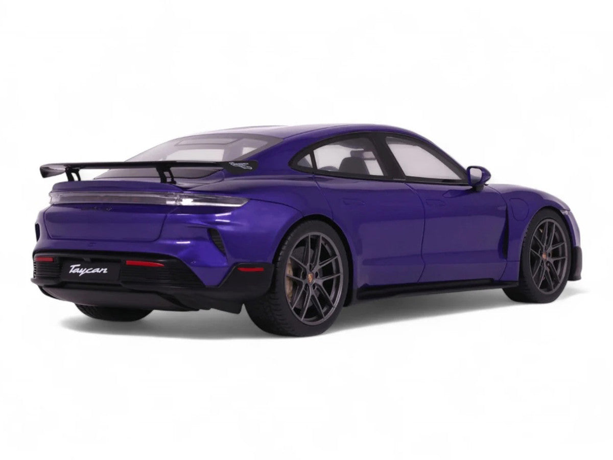 2023 Porsche Taycan Turbo GT Purple Sky Metallic 1/18 Model Car by GT Spirit LuxuryLifeWay Online Store