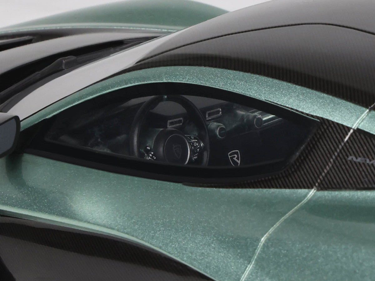 2024 Rimac Nevera R Green Metallic with Black Top 1/18 Model Car by GT Spirit LuxuryLifeWay Online Store