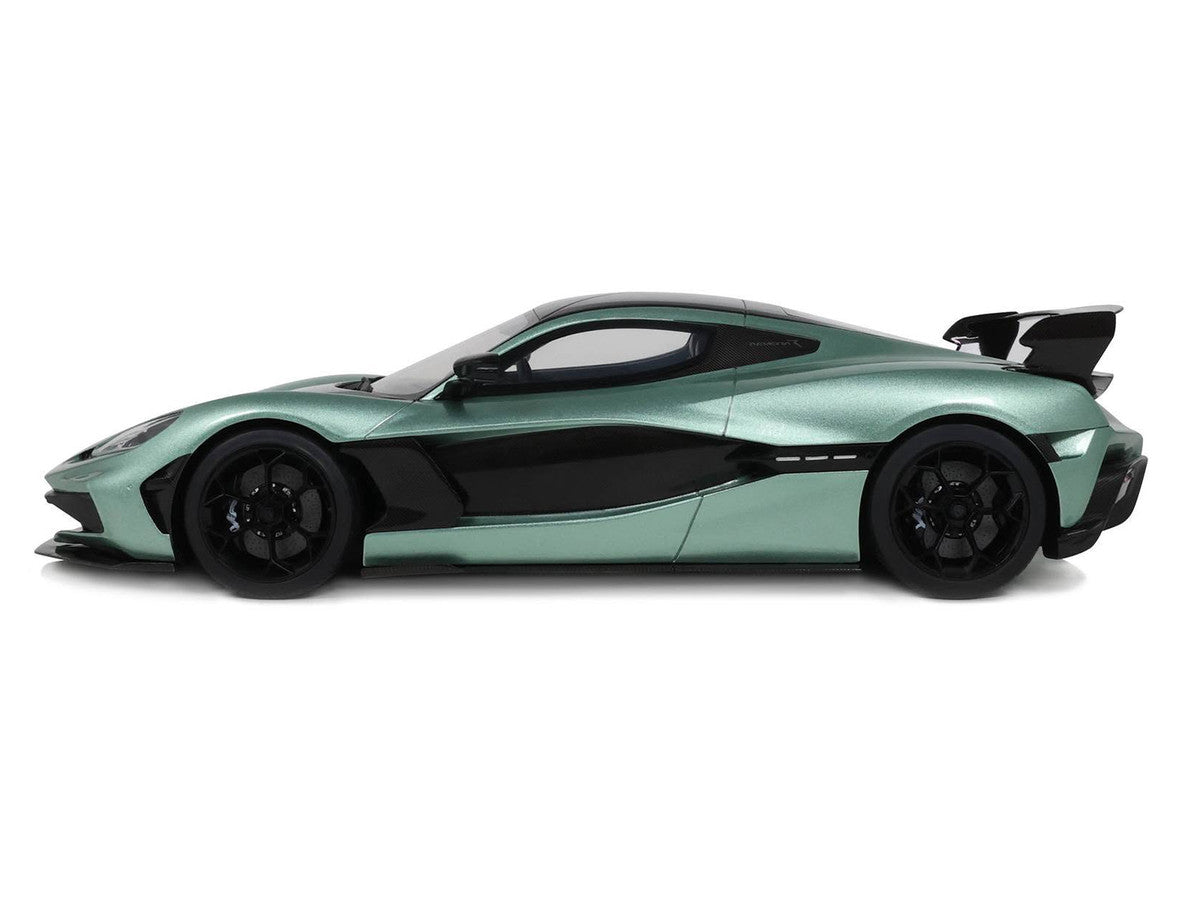 2024 Rimac Nevera R Green Metallic with Black Top 1/18 Model Car by GT Spirit LuxuryLifeWay Online Store