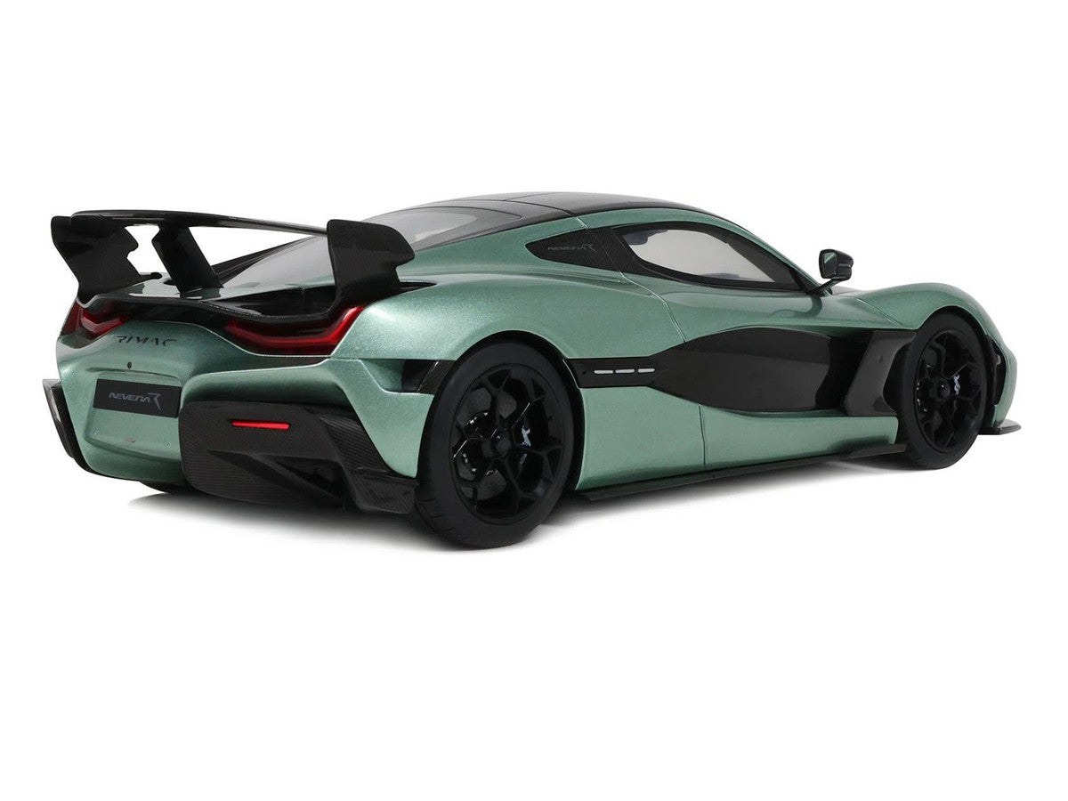 2024 Rimac Nevera R Green Metallic with Black Top 1/18 Model Car by GT Spirit LuxuryLifeWay Online Store