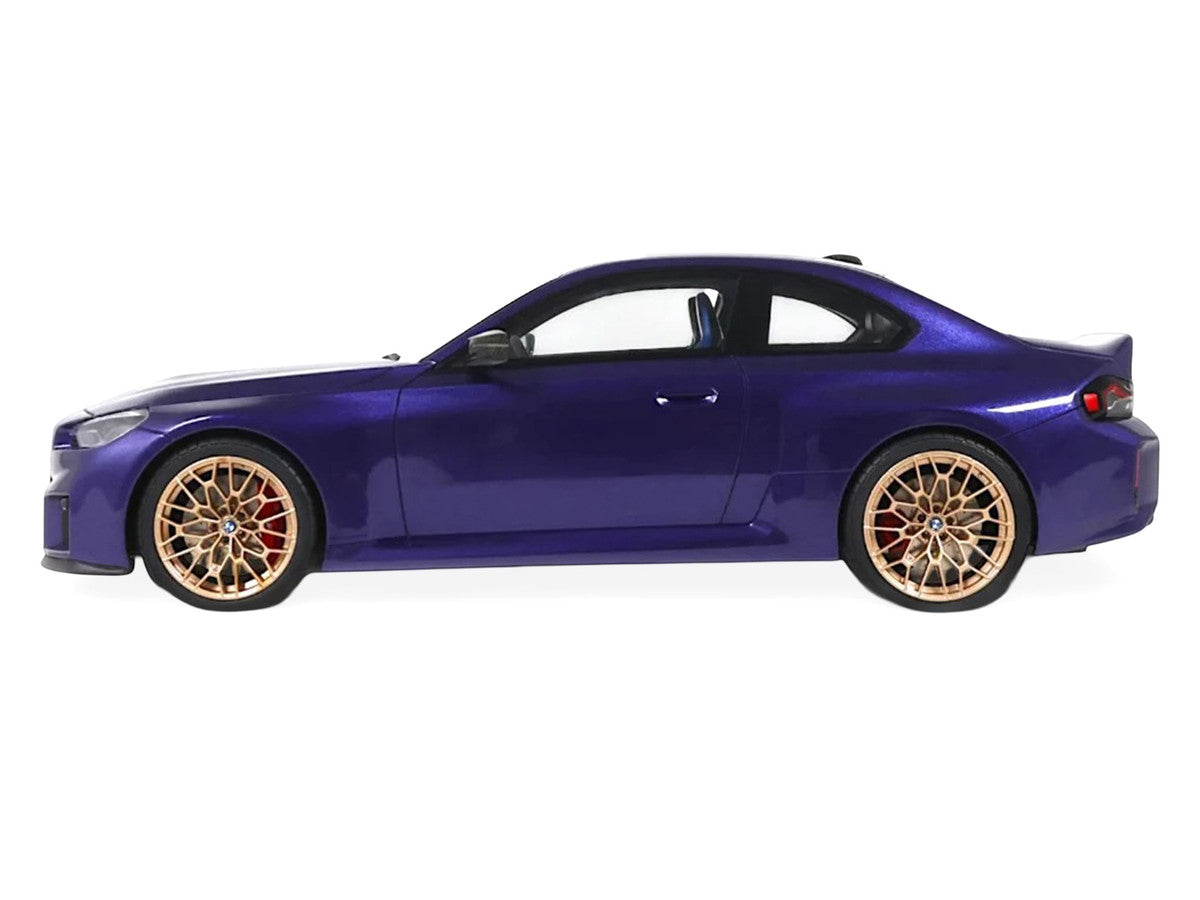 2025 BMW M2 CS Blue Metallic with Black Top 1/18 Model Car by GT Spirit LuxuryLifeWay Online Store