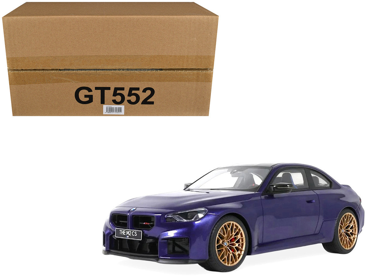 2025 BMW M2 CS Blue Metallic with Black Top 1/18 Model Car by GT Spirit LuxuryLifeWay Online Store