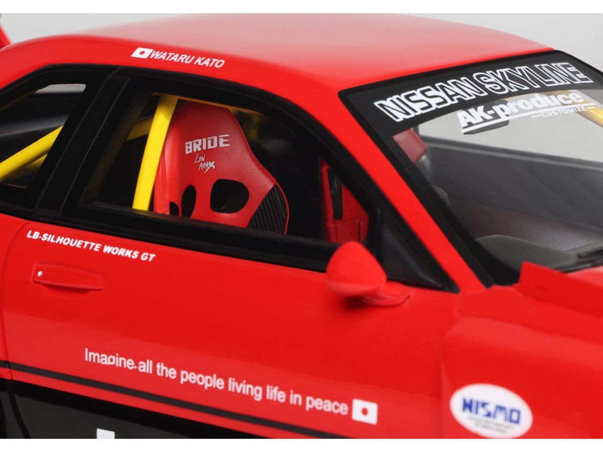 2020 Nissan Skyline GT-R (R34) LB-Super Silhouette RHD (Right Hand Drive) #5 Red and Black 1/18 Model Car by GT Spirit LuxuryLifeWay Online Store