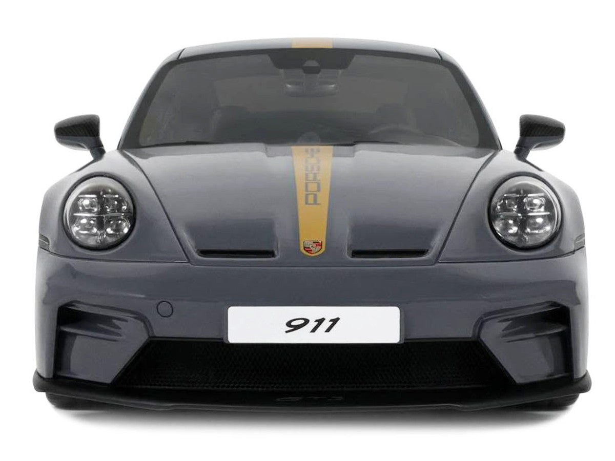 2025 Porsche 911 (992.2) GT3 Touring Gray with Gold Stripe 1/18 Model Car by GT Spirit LuxuryLifeWay Online Store