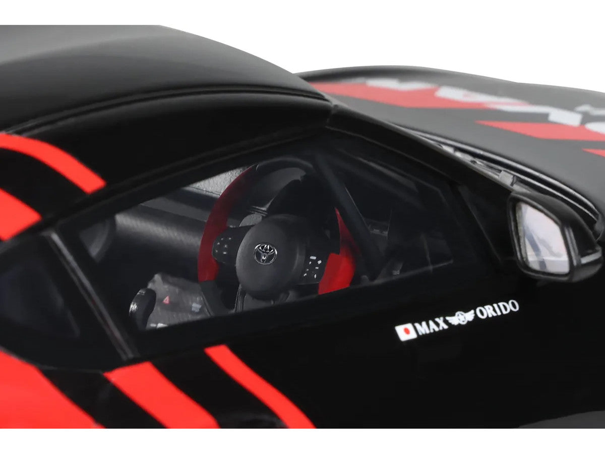 2020 Toyota Supra GR RHD (Right Hand Drive) "Advan" Black and Red 1/18 Model Car by GT Spirit LuxuryLifeWay Online Store