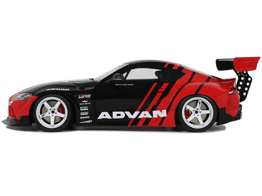 2020 Toyota Supra GR RHD (Right Hand Drive) "Advan" Black and Red 1/18 Model Car by GT Spirit LuxuryLifeWay Online Store