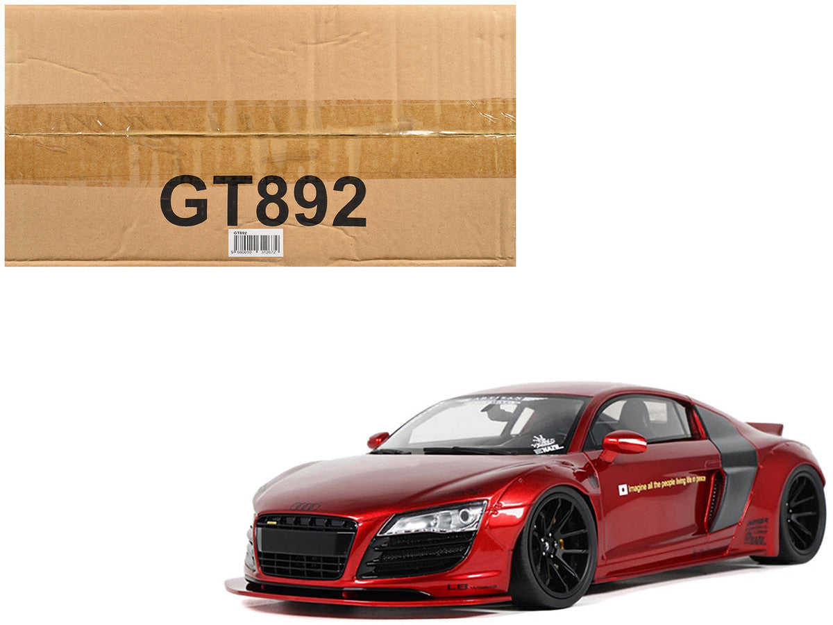 2022 Audi R8 "LB Works" Red Metallic 1/18 Model Car by GT Spirit LuxuryLifeWay Online Store