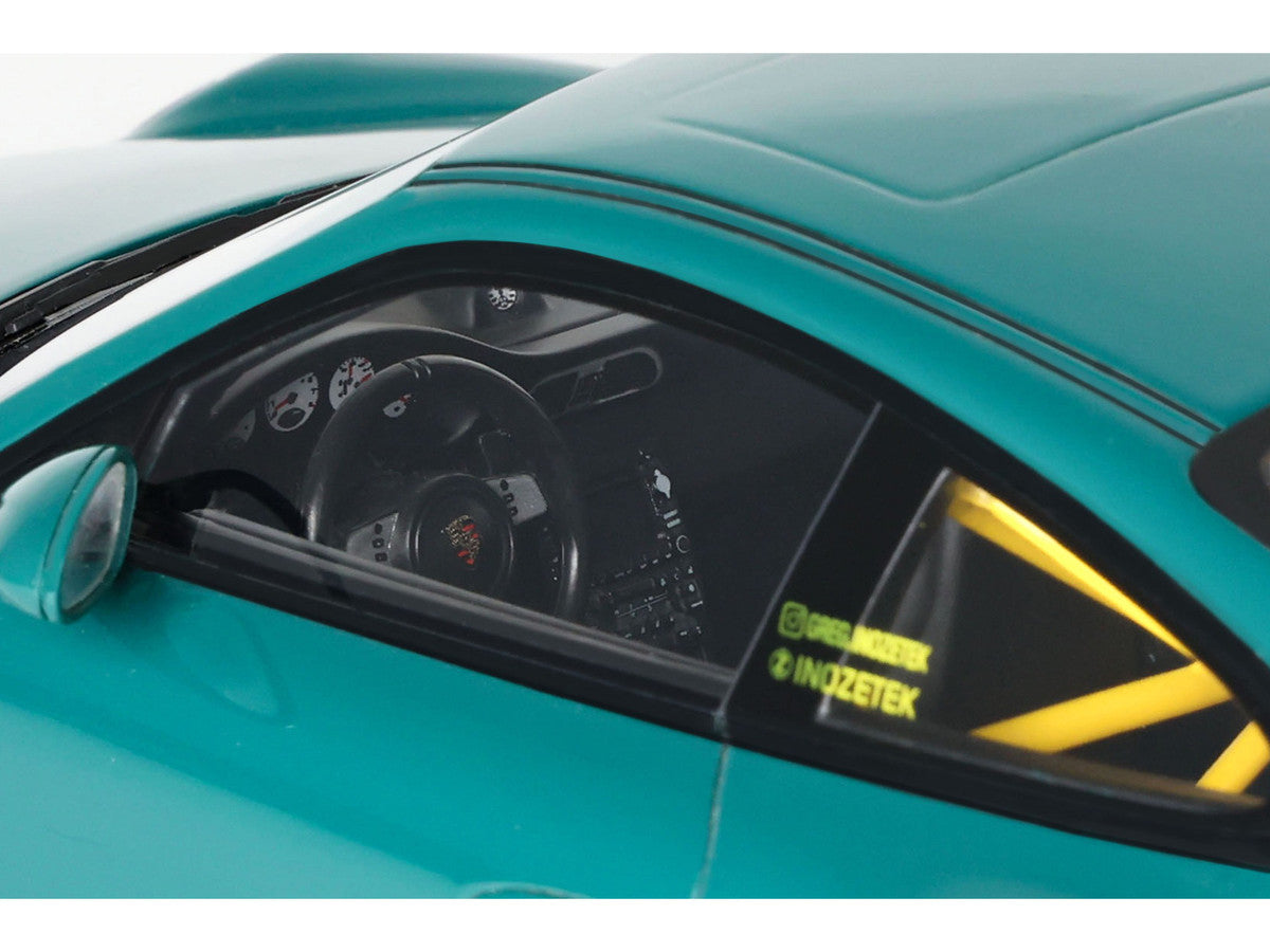 2021 RWB Bodykit "Syunkashuto" Green with Black Stripes 1/18 Model Car by GT Spirit LuxuryLifeWay Online Store