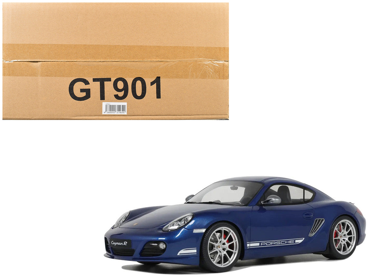 2012 Porsche Cayman R Aqua Blue Metallic 1/18 Model Car by GT Spirit LuxuryLifeWay Online Store