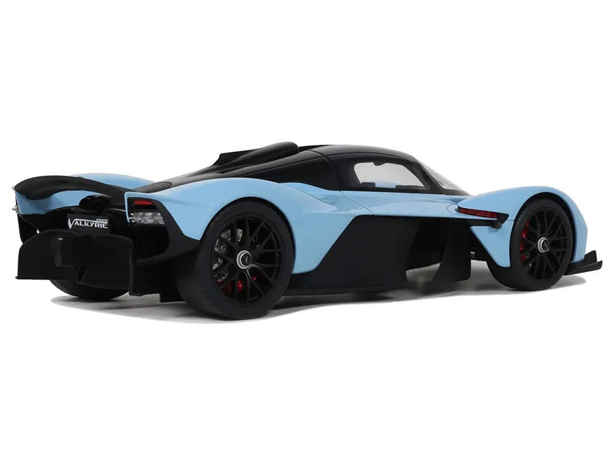 2023 Aston Martin Valkyrie Light Blue with Black Top 1/18 Model Car by GT Spirit LuxuryLifeWay Online Store