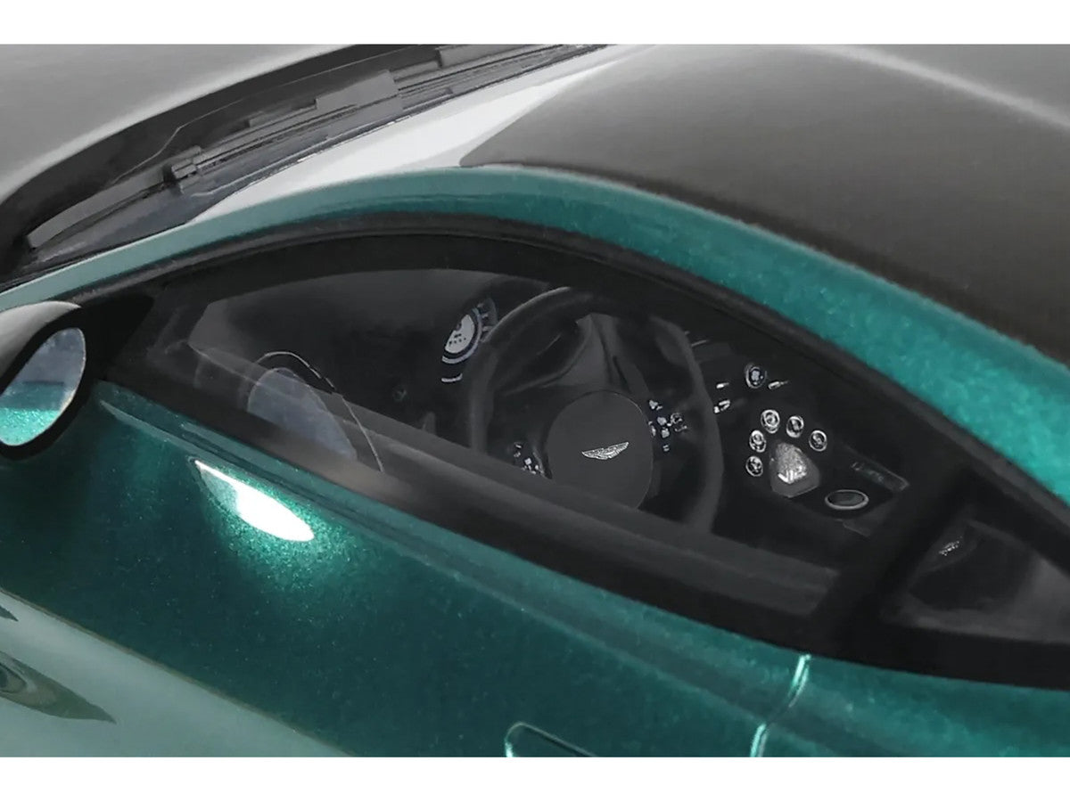 2023 Aston Martin Vantage V12 British Racing Green with Black Hood and Top 1/18 Model Car by GT Spirit LuxuryLifeWay Online Store