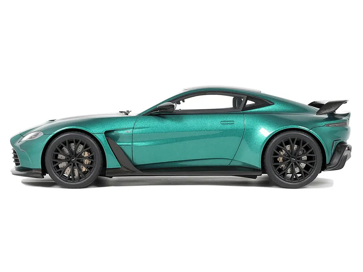 2023 Aston Martin Vantage V12 British Racing Green with Black Hood and Top 1/18 Model Car by GT Spirit LuxuryLifeWay Online Store