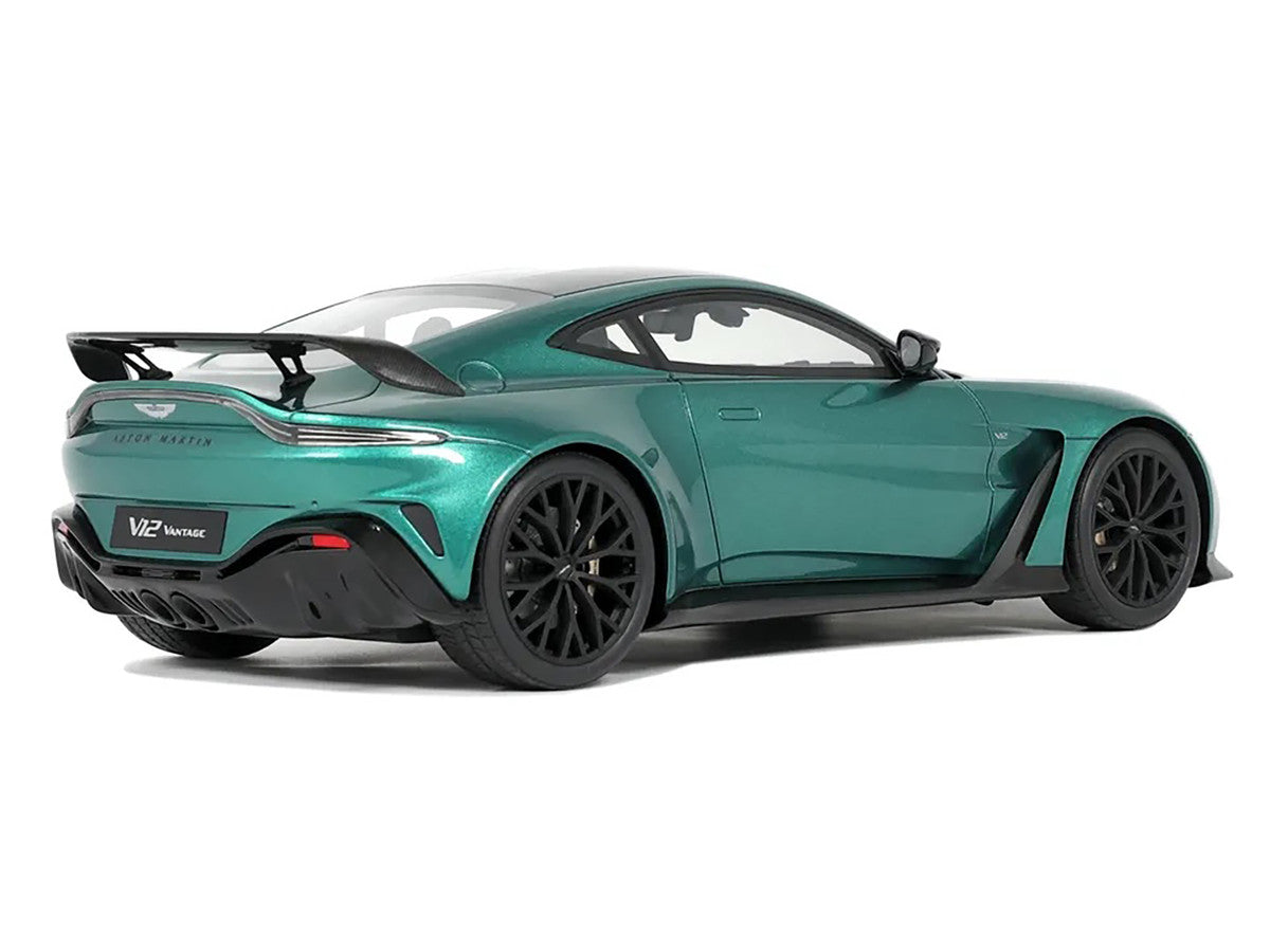 2023 Aston Martin Vantage V12 British Racing Green with Black Hood and Top 1/18 Model Car by GT Spirit LuxuryLifeWay Online Store