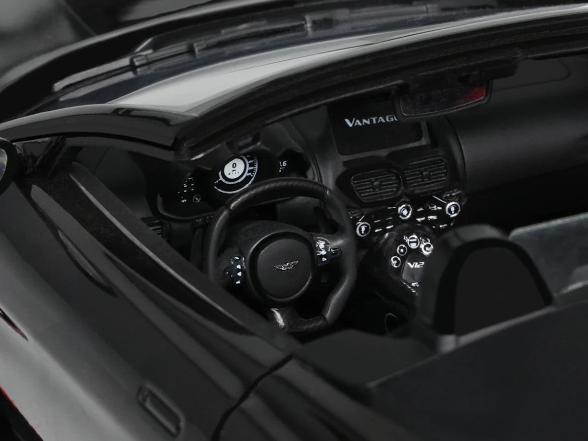 2023 Aston Martin V12 Vantage Roadster Onyx Black 1/18 Model Car by GT Spirit LuxuryLifeWay Online Store