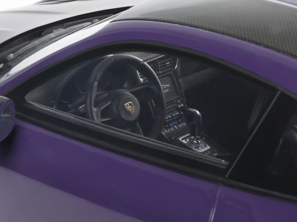 2021 Porsche 911 (991.2) GT2 RS Ultraviolet Metallic with Carbon Stripes 1/18 Model Car by GT Spirit LuxuryLifeWay Online Store