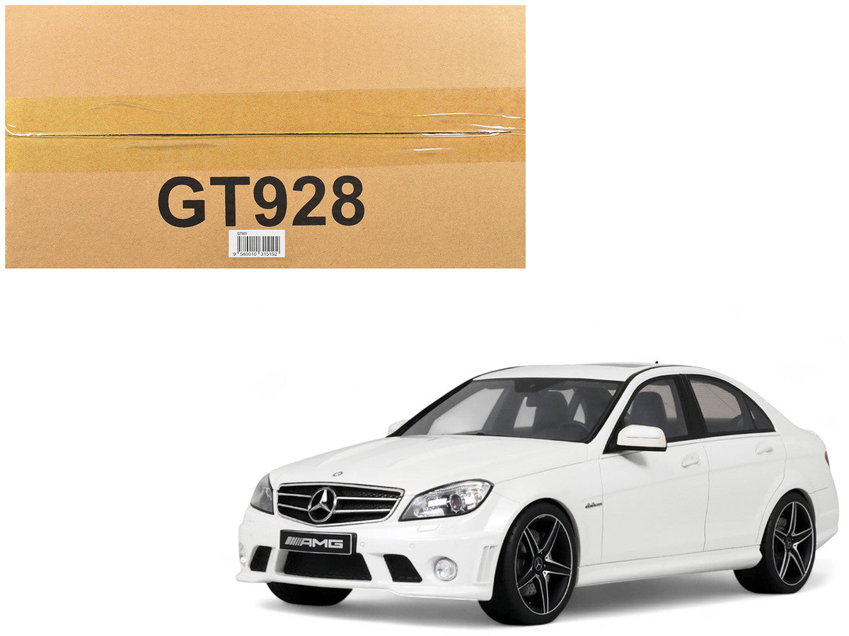2007 Mercedes-Benz C63 AMG Diamond White 1/18 Model Car by GT Spirit LuxuryLifeWay Online Store