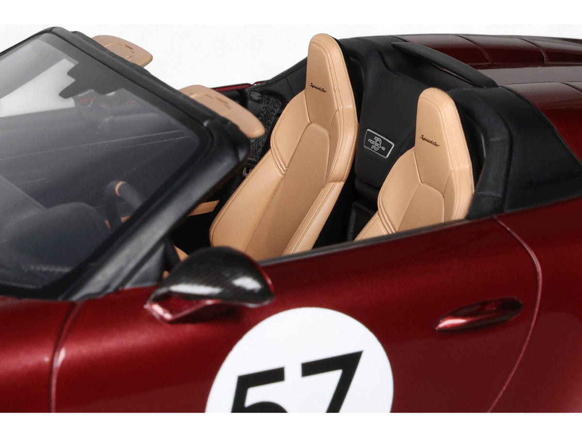 2019 Porsche 911 (991.2) Speedster #57 "Heritage Edition" Cherry Red Metallic 1/18 Model Car by GT Spirit LuxuryLifeWay Online Store