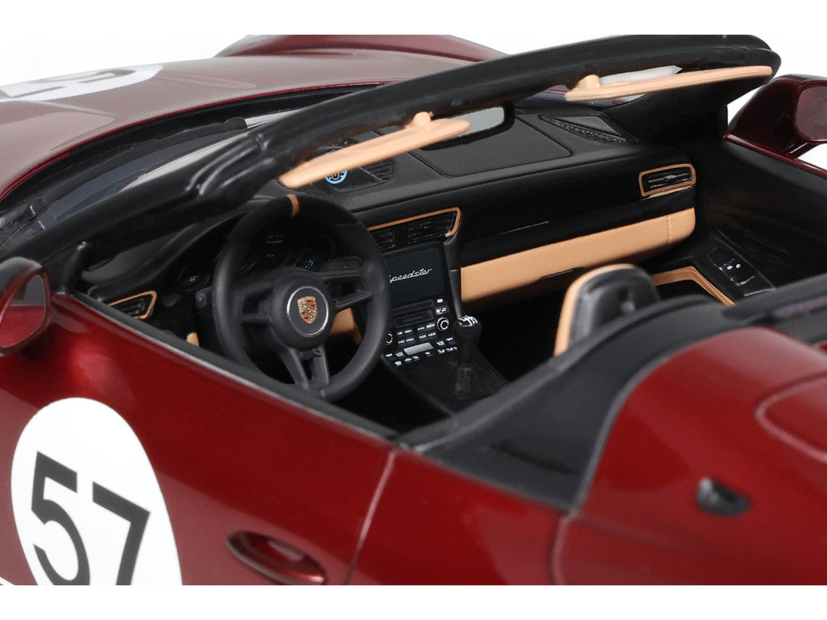 2019 Porsche 911 (991.2) Speedster #57 "Heritage Edition" Cherry Red Metallic 1/18 Model Car by GT Spirit LuxuryLifeWay Online Store