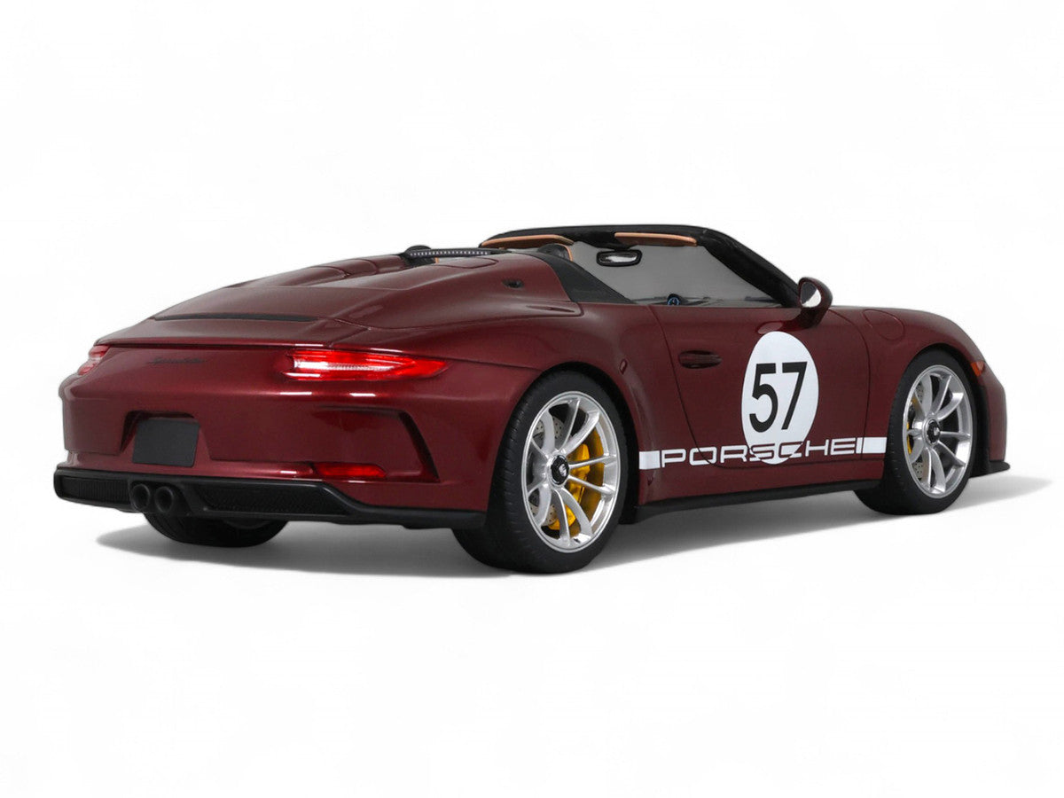 2019 Porsche 911 (991.2) Speedster #57 "Heritage Edition" Cherry Red Metallic 1/18 Model Car by GT Spirit LuxuryLifeWay Online Store