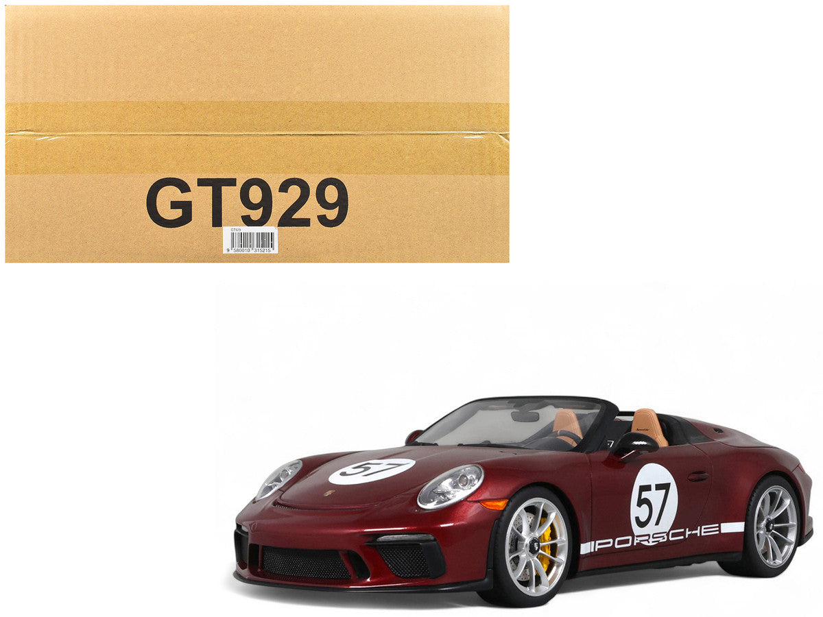 2019 Porsche 911 (991.2) Speedster #57 "Heritage Edition" Cherry Red Metallic 1/18 Model Car by GT Spirit LuxuryLifeWay Online Store