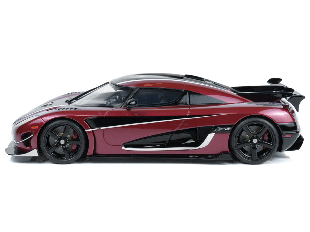 2017 Koenigsegg Agera RS Deep Red Metallic with Black Stripes 1/18 Model Car by GT Spirit LuxuryLifeWay Online Store