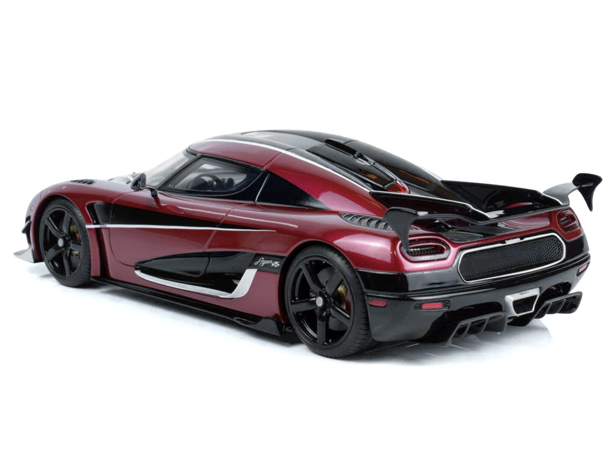 2017 Koenigsegg Agera RS Deep Red Metallic with Black Stripes 1/18 Model Car by GT Spirit LuxuryLifeWay Online Store
