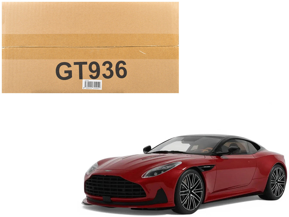 2023 Aston Martin DB12 Hyper Red with Black Top 1/18 Model Car by GT Spirit LuxuryLifeWay Online Store