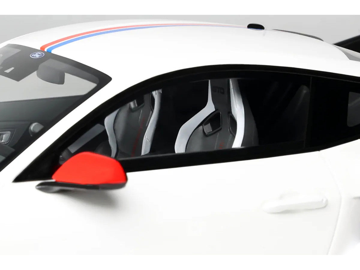 2025 Ford Mustang GTD "Spirit of America" Performance White with Blue and Red Stripes 1/18 Model Car by GT Spirit LuxuryLifeWay Online Store