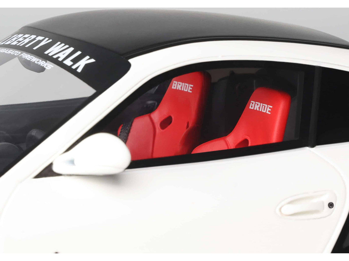 2024 Porsche 911 Turbo LB-Works White with Black Top 1/18 Model Car by GT Spirit LuxuryLifeWay Online Store