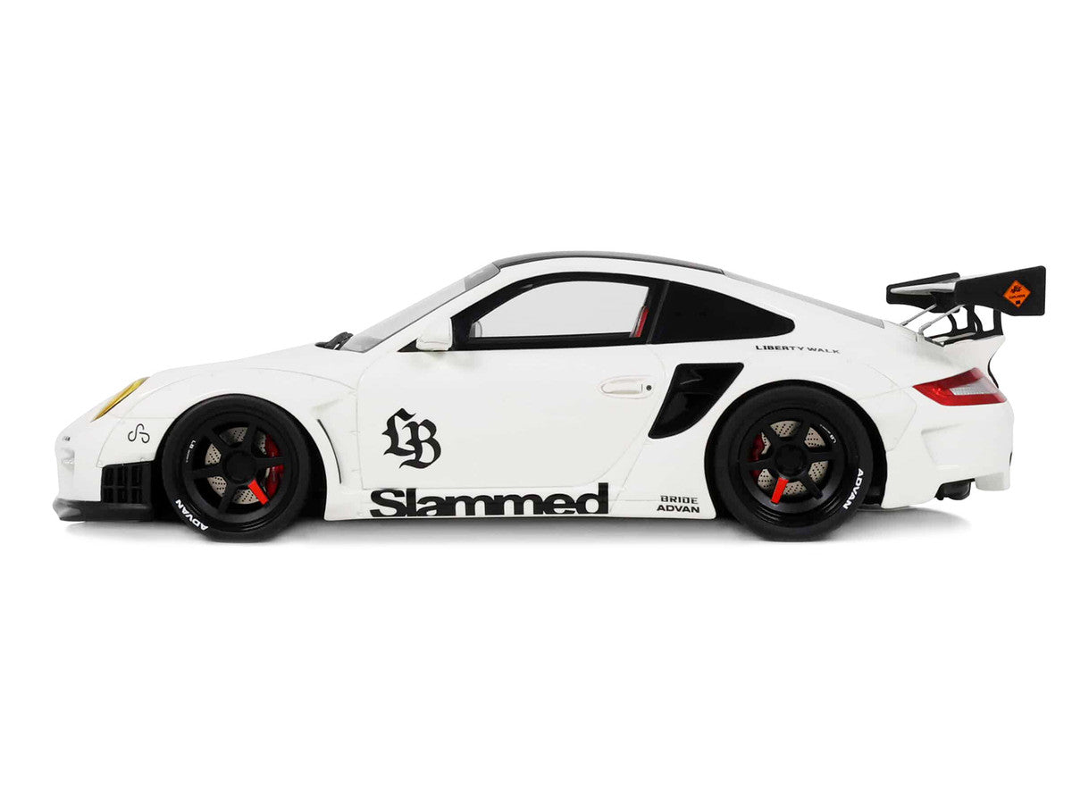 2024 Porsche 911 Turbo LB-Works White with Black Top 1/18 Model Car by GT Spirit LuxuryLifeWay Online Store