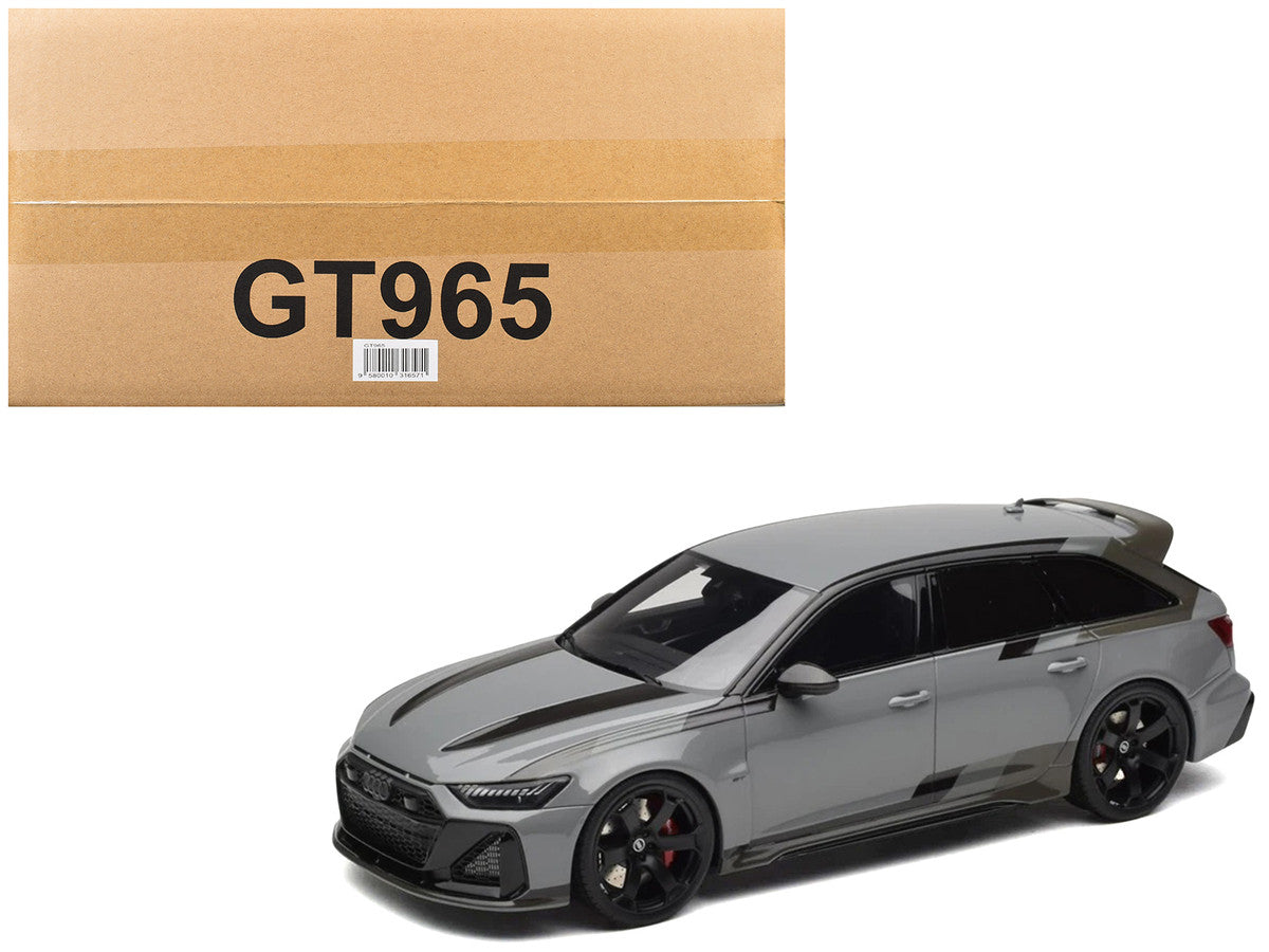2024 Audi RS 6 GT Gray 1/18 Model Car by GT Spirit LuxuryLifeWay Online Store
