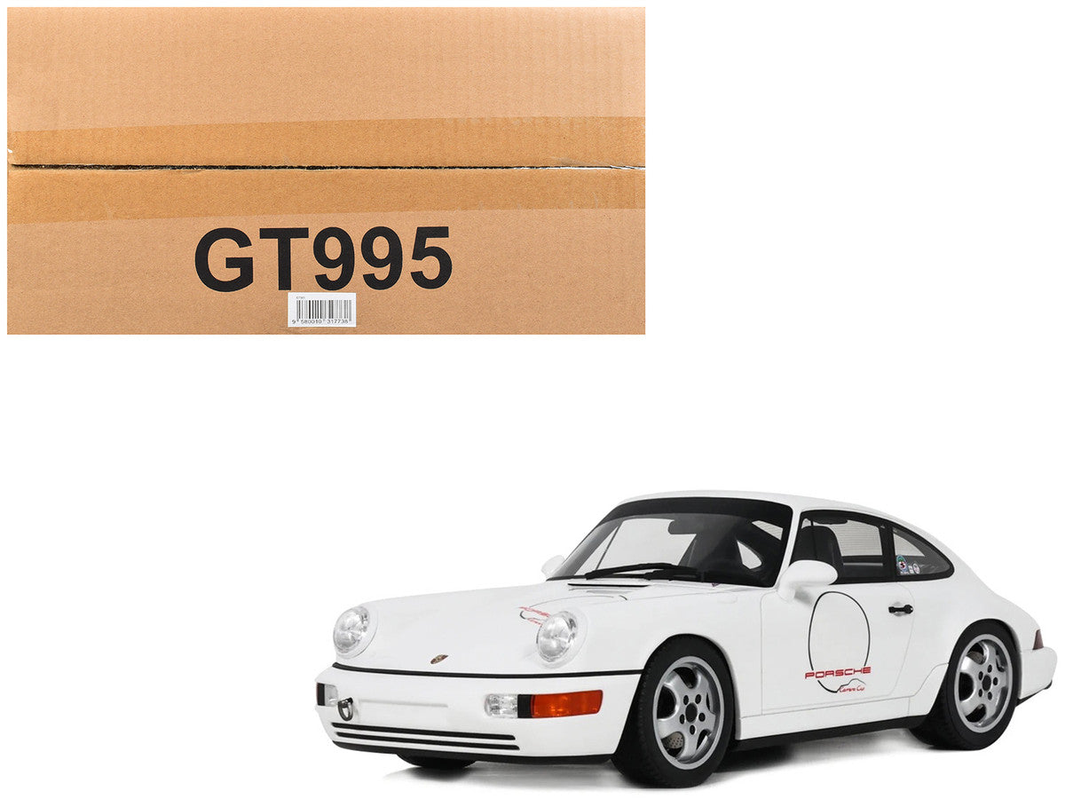 1992 Porsche 911 (964) "Carrera Cup - USA Edition" White 1/18 Model Car by GT Spirit LuxuryLifeWay Online Store
