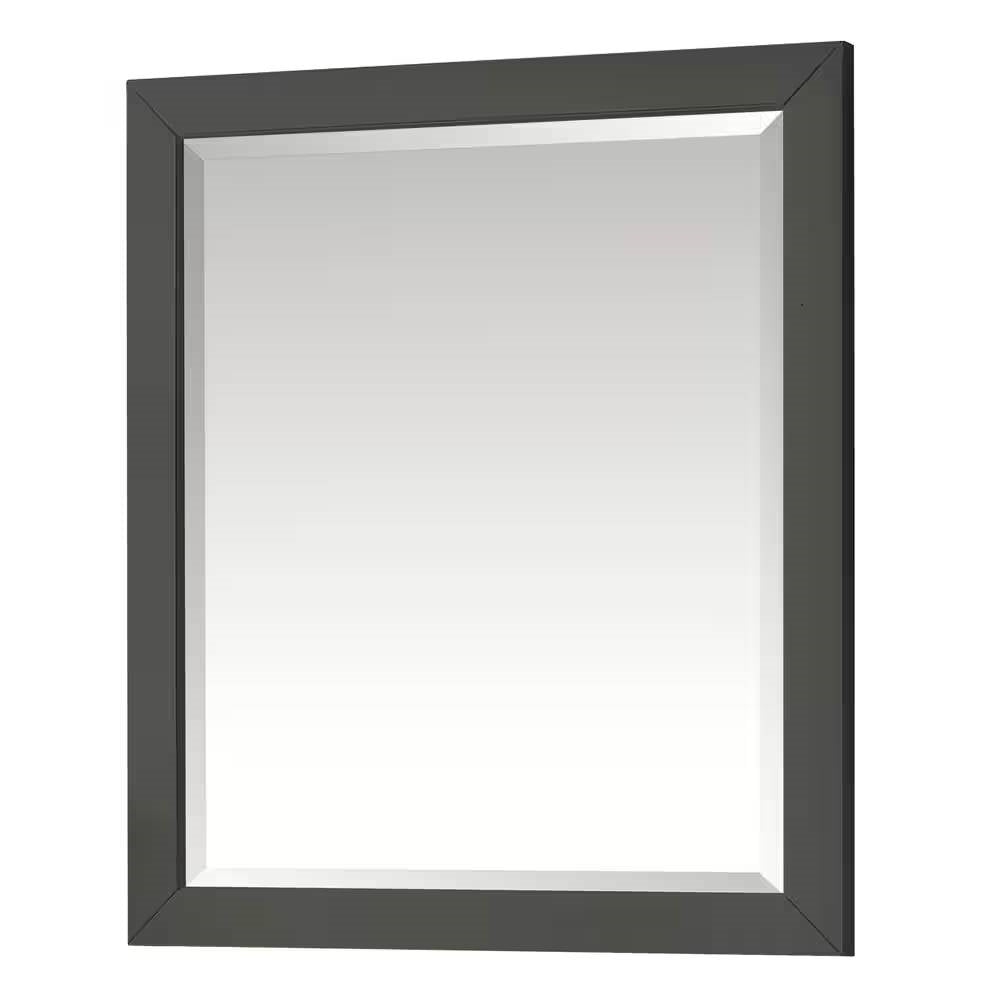 32-in x 28-in Bathroom Wall Mirror with Grey Solid Wood Frame LuxuryLifeWay Online Store