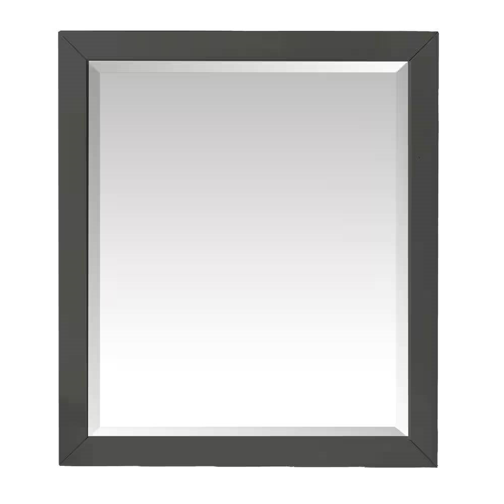32-in x 28-in Bathroom Wall Mirror with Grey Solid Wood Frame LuxuryLifeWay Online Store