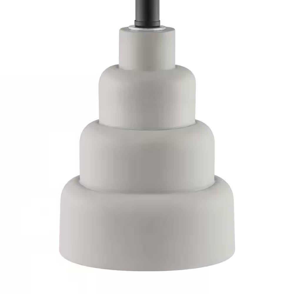 Small Grey Desk Light Table Lamp with White Fabric Shade for Bedside Nightstand LuxuryLifeWay Online Store