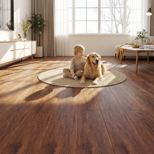 Floor Tile Vinyl Flooring Waterproof Vinyl Plank Flooring-Brown LuxuryLifeWay Online Store