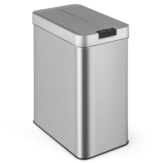 13.2 Gal Slim Kitchen Trash Can with Wing Lids and Stainless Steel Frame LuxuryLifeWay Online Store