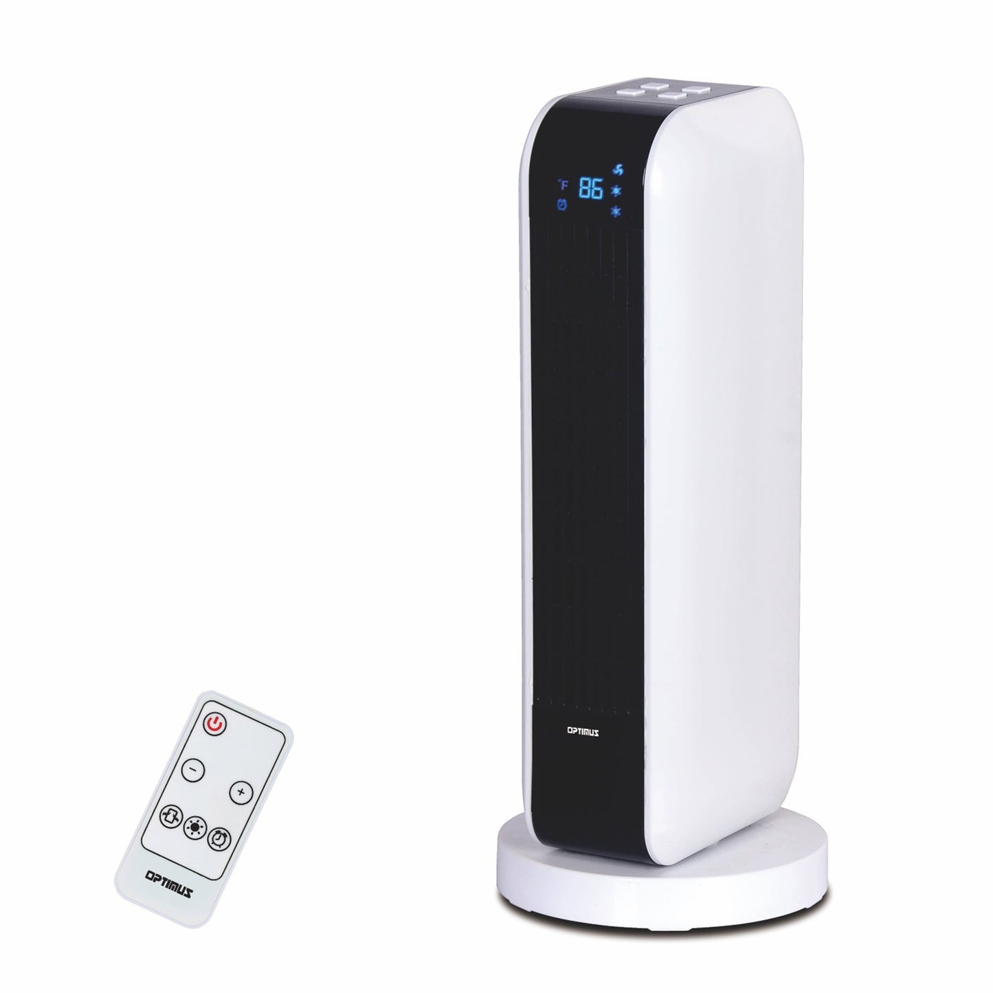 Optimus 17 in. Oscillating Tower Heater w/ Remote, Digital Temperature Readout & Setting LuxuryLifeWay Online Store