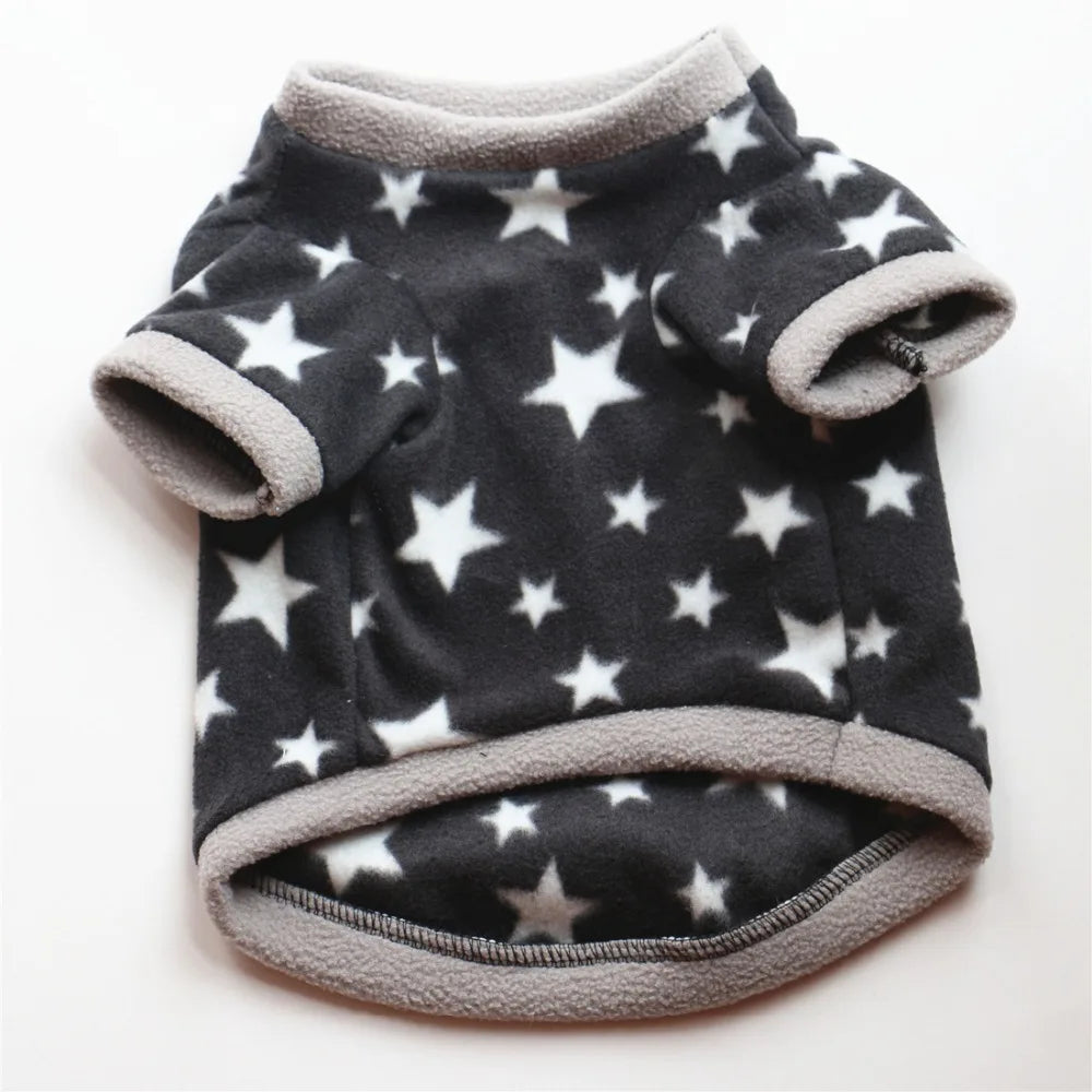 Chihuahua Clothes Cute Printed Small Dog Clothes French Bulldog Dogs Clothes Pets Warm Fleece Dog Winter Coat Puppy Dog Costume Pi-Mart