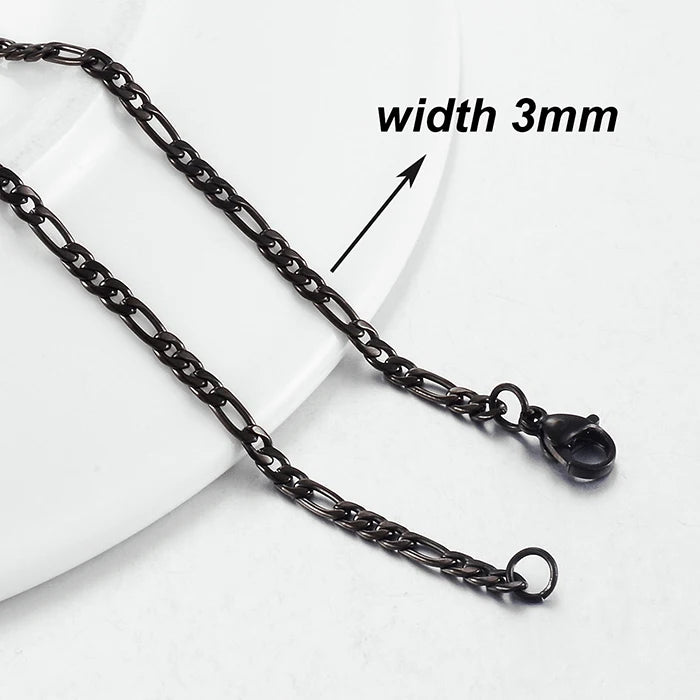 New Fashion Popular Black Necklace Men And Women Hip-Hop Dark Style Classic Jewelry Pi-Mart