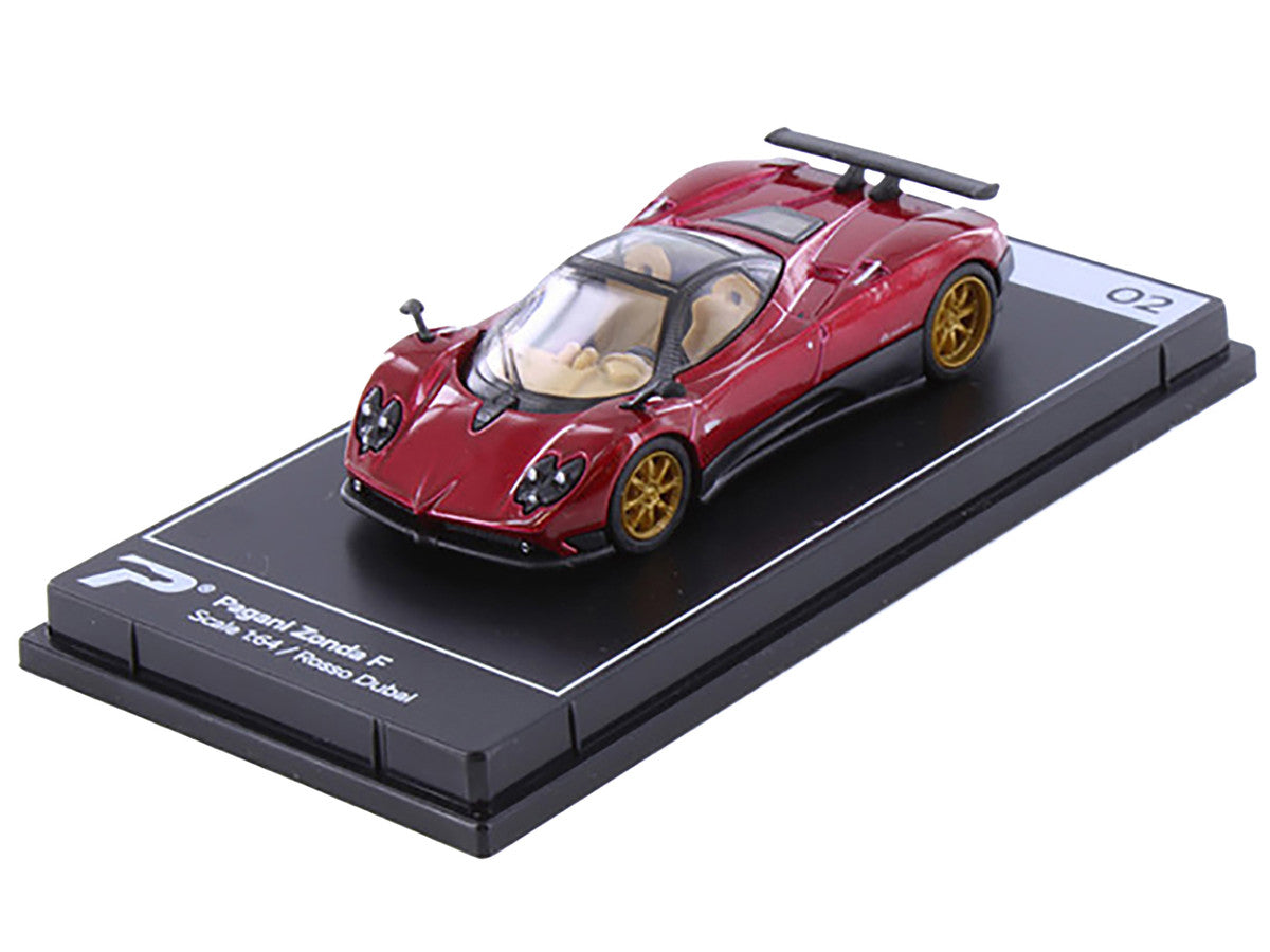 Pagani Zonda F Rosso Dubai Red Metallic "Hypercar League Collection" 1/64 Diecast Model Car by PosterCars LuxuryLifeWay Online Store