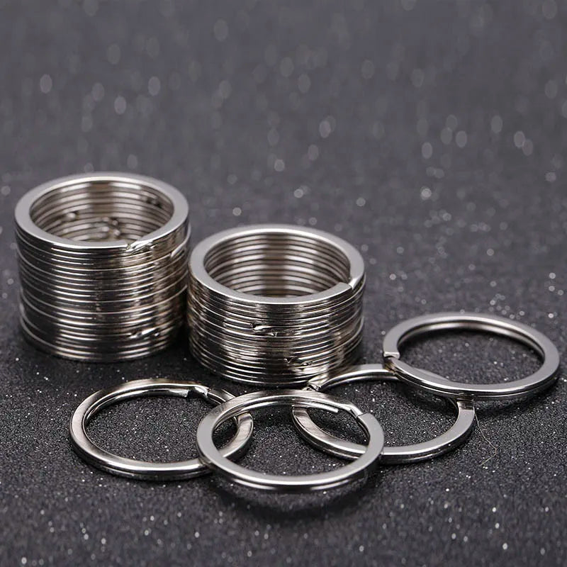 20pcs Metal Split Jump Rings Metal Hooks for DIY Keychain Pendant Making Accessory Pi-Mart