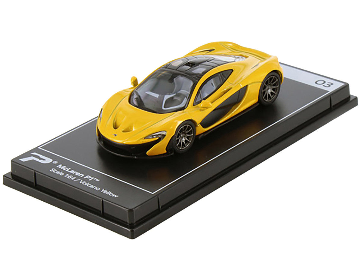 McLaren P1 Volcano Yellow Metallic with Black Top "Hypercar League Collection" 1/64 Diecast Model Car by PosterCars LuxuryLifeWay Online Store