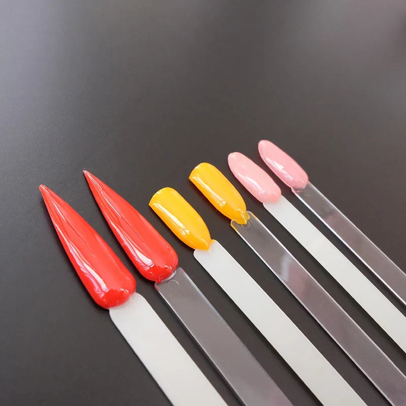 80/50/20pcs Nail Display Sticks Nail Swatch False Nail Tips Nail Gel Polish Practice Clear Display Board for Nail Art Tools Tri Light Beauty