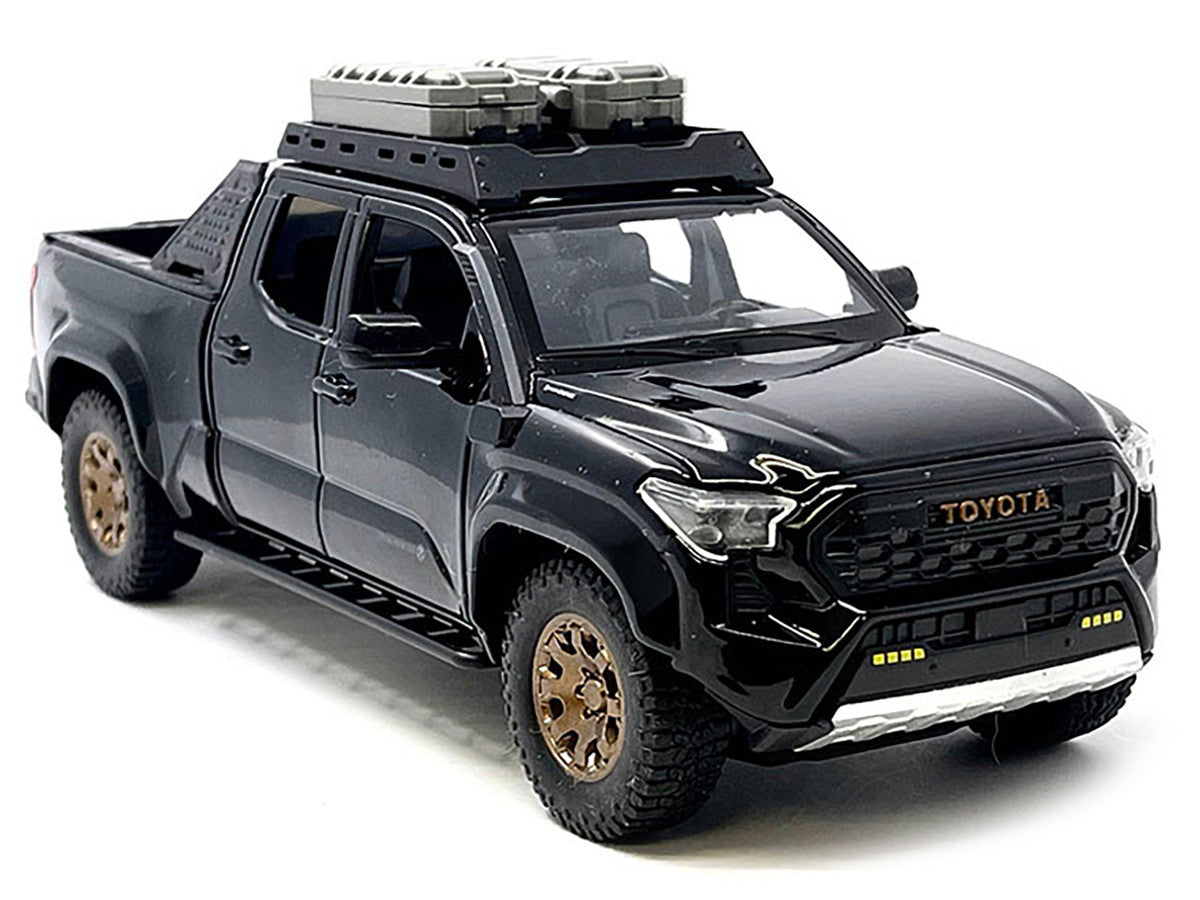 2024 Toyota Tacoma Trailhunter Edition Pickup Truck Black 1/24 Diecast Model Car LuxuryLifeWay Online Store