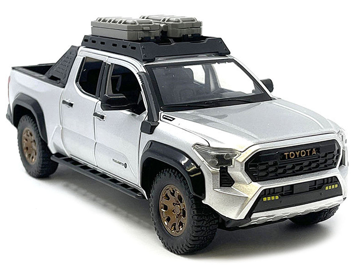 2024 Toyota Tacoma Trailhunter Edition Pickup Truck Silver Metallic 1/24 Diecast Model Car LuxuryLifeWay Online Store
