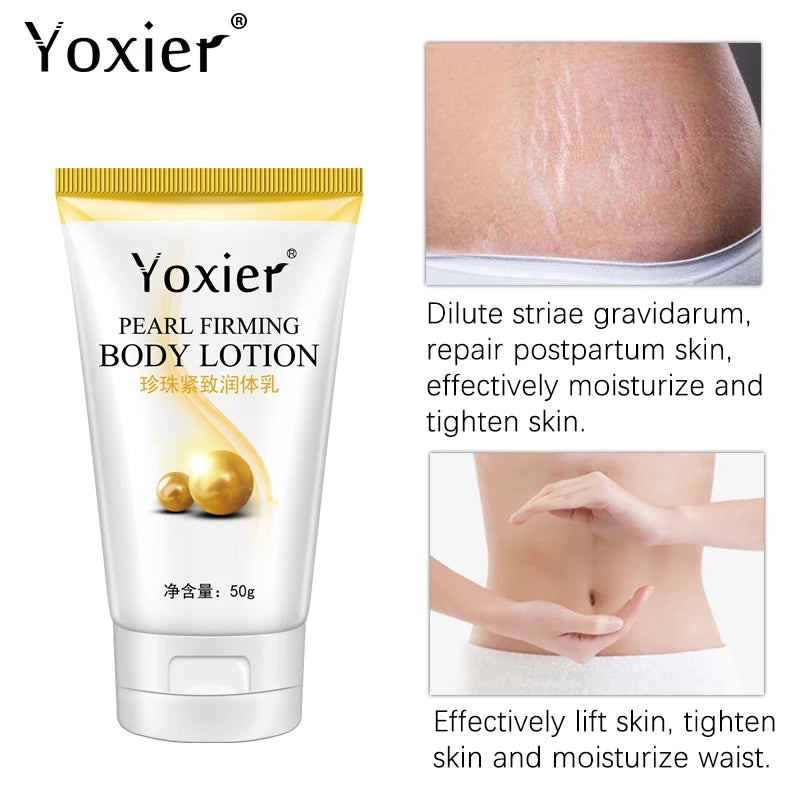 Yoxier Pearl Firming Body Lotion Slimming Cellulite Massage Remove Stretch Marks Cream Treatment Body Skin Care Health Lift Tool Pi-Mart